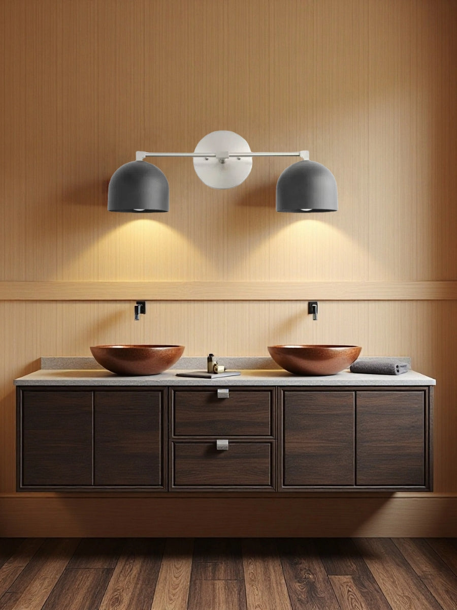 Mid Century Wandleuchte – Messing Badspiegel Lampe im Retro-Stil