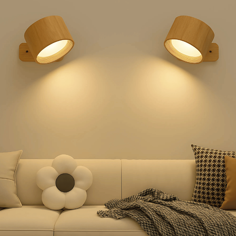 Kabellose LED-Wandlampe mit Akku & 360° Drehung