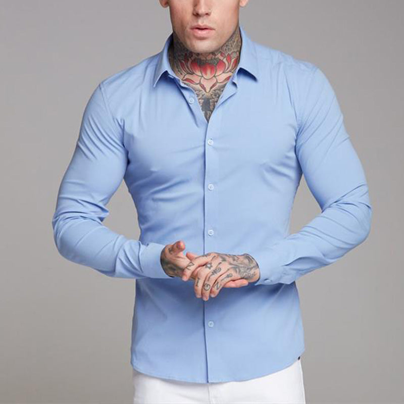 Herren Hemd Mit Schmalem Schnitt Und Langarm
