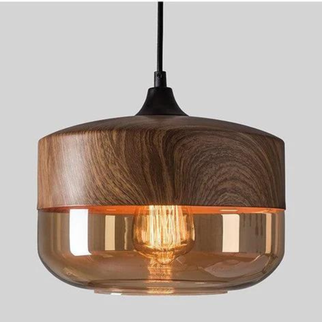Hängeleuchte Holz Glas – Skandinavisches Design für Esszimmer und Wohnzimmer