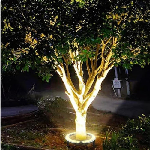 Elegante warmweiße LED-Gartenstrahler zur Beleuchtung von Bäumen und Landschaften