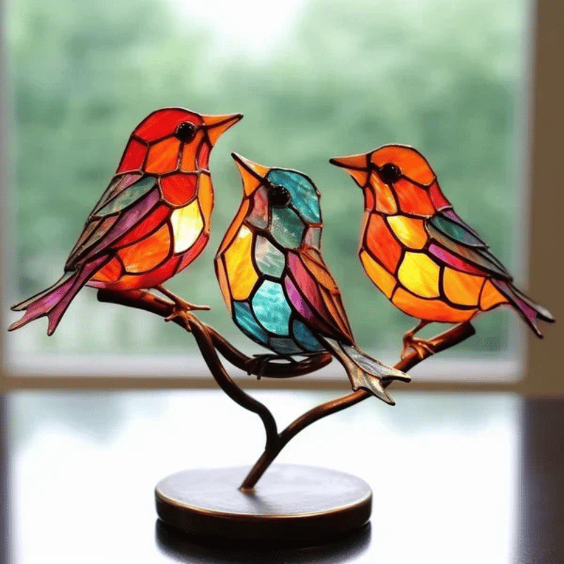 Handgefertigte Glasvogel-Skulpturen – Farbenfrohe Akzente für Ihr Zuhause