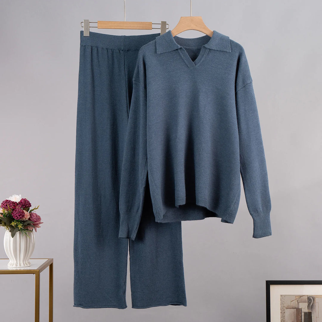 Damen Strick Set Mit Lockerem Schnitt Und Modernem Design