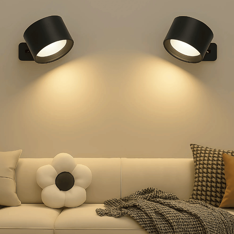 Kabellose LED-Wandlampe mit Akku & 360° Drehung