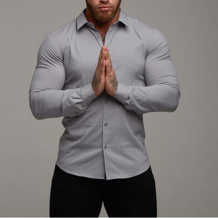 Herren Hemd Mit Schmalem Schnitt Und Langarm