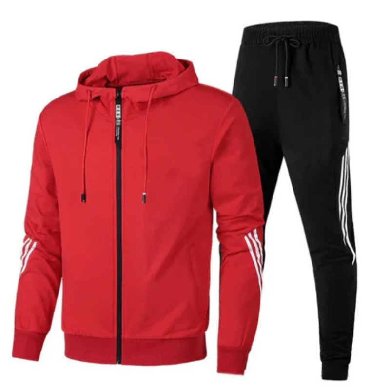 Herren Trainingsanzug Zweiteilig Mit Sportlichem Design