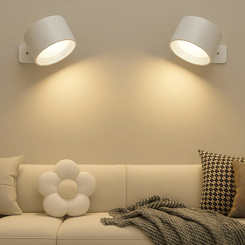 Kabellose LED-Wandlampe mit Akku & 360° Drehung
