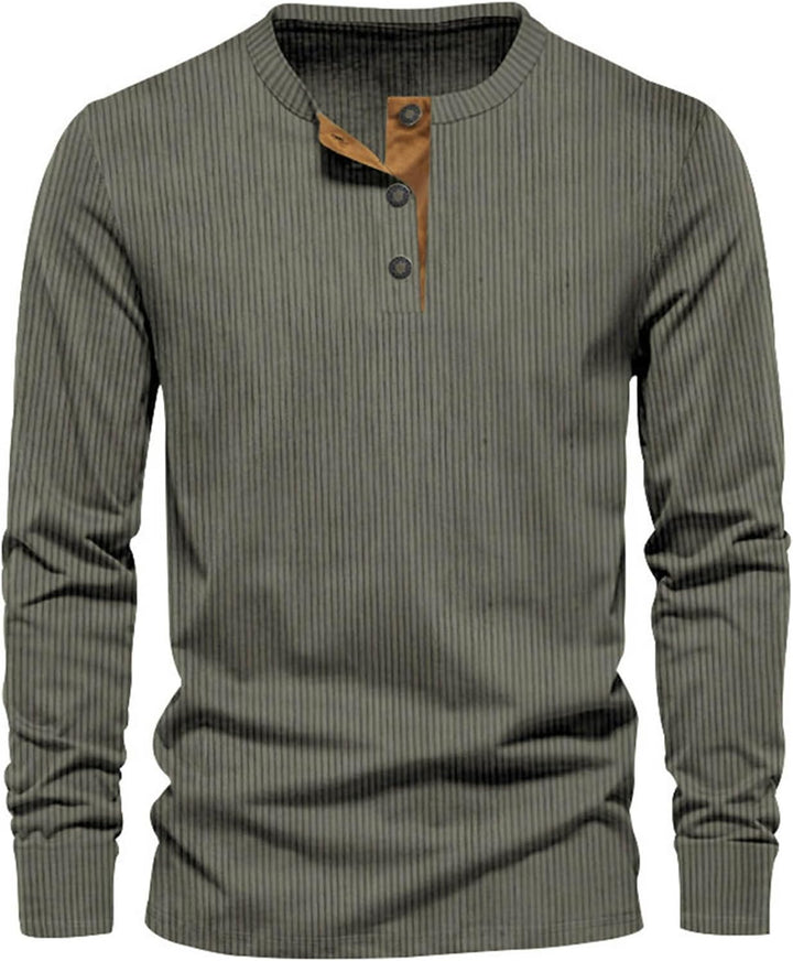 Herren Langarm T Shirt Aus Cordstoff