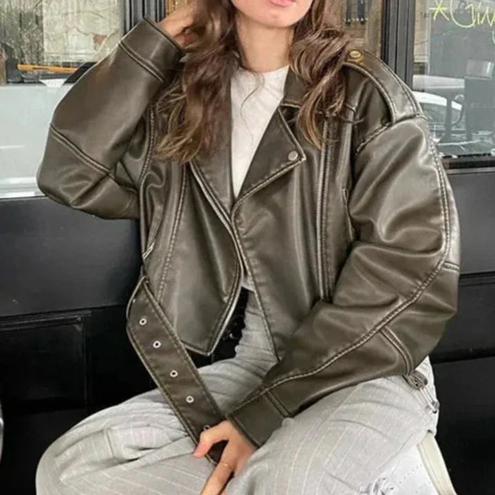 Damen Kurzjacke Mit Gürtel Und Tailliertem Schnitt