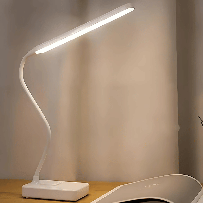 Flexibler LED-Schreibtischlampe mit USB-Aufladung oder Netzanschluss – Dimmbar mit 3 Lichtfarben