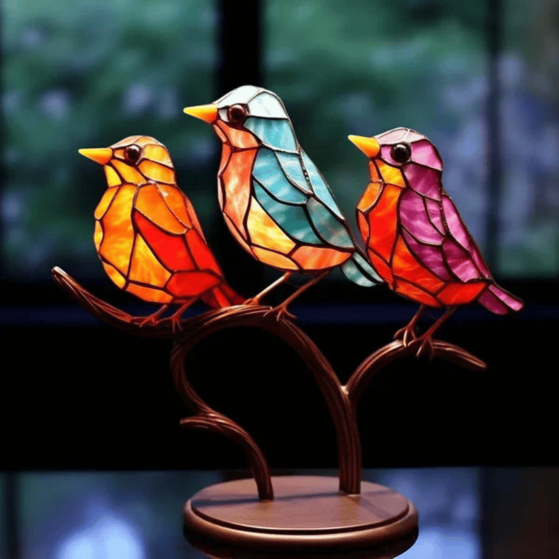 Handgefertigte Glasvogel-Skulpturen – Farbenfrohe Akzente für Ihr Zuhause