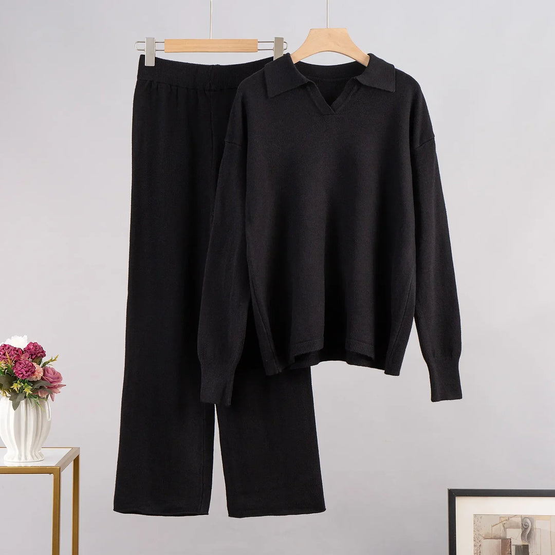 Damen Strick Set Mit Lockerem Schnitt Und Modernem Design