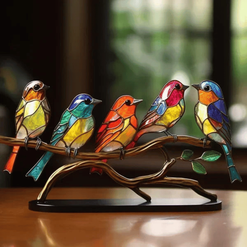 Handgefertigte Glasvogel-Skulpturen – Farbenfrohe Akzente für Ihr Zuhause