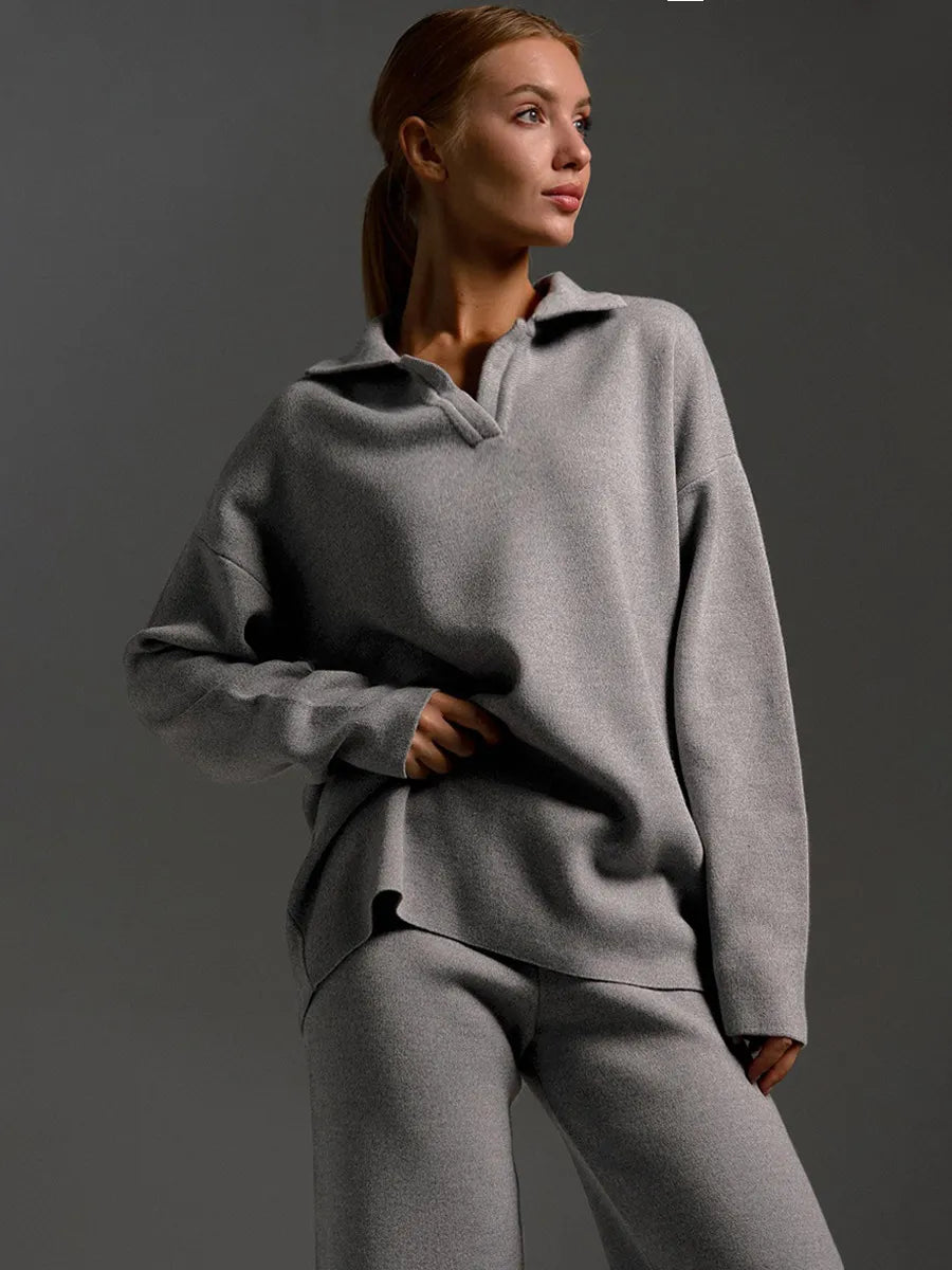 Damen Strick Set Mit Lockerem Schnitt Und Modernem Design