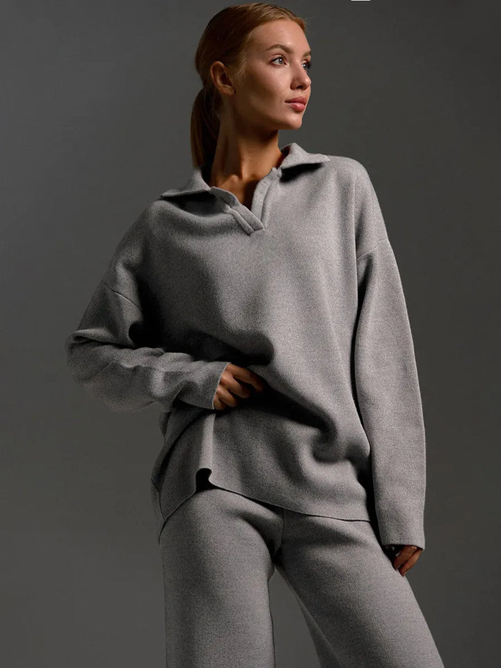 Damen Strick Set Mit Lockerem Schnitt Und Modernem Design
