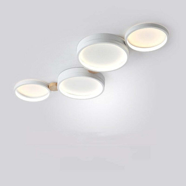 Moderne LED Deckenleuchte mit Grauen Metallringen