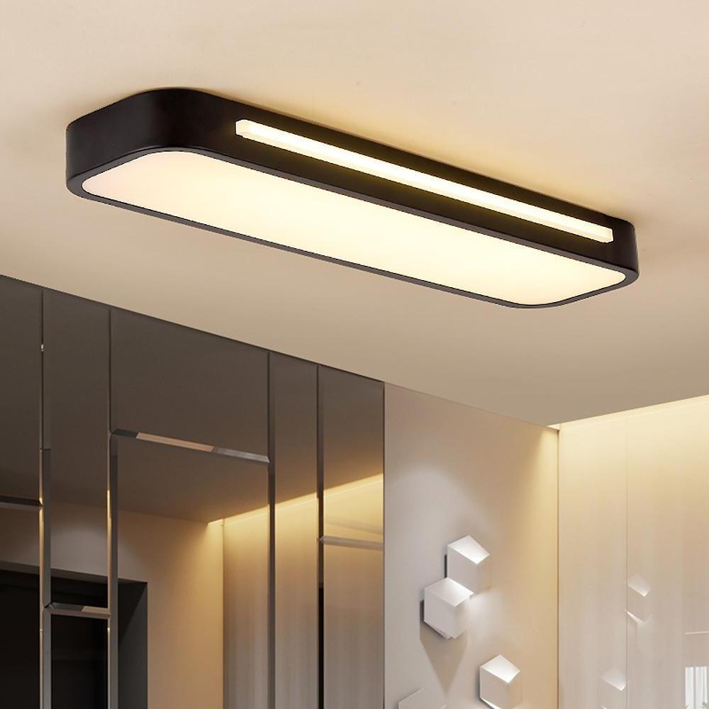 Nordische LED Deckenleuchte – länglich, dimmbar & modern