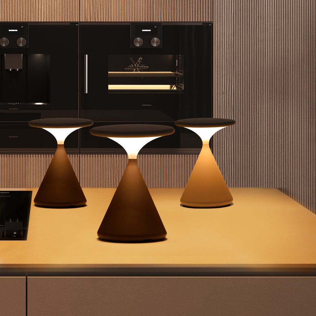 Kabellose LED-Tischleuchte in Sanduhrform – Dimmbar & USB-C wiederaufladbar