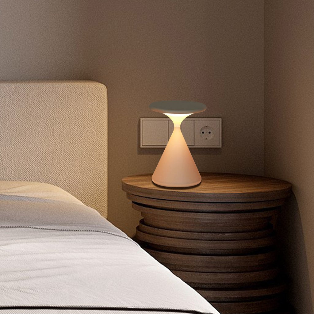 Kabellose LED-Tischleuchte in Sanduhrform – Dimmbar & USB-C wiederaufladbar