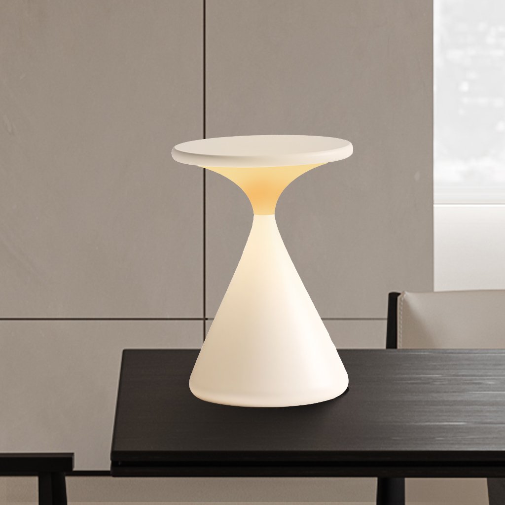 Kabellose LED-Tischleuchte in Sanduhrform – Dimmbar & USB-C wiederaufladbar