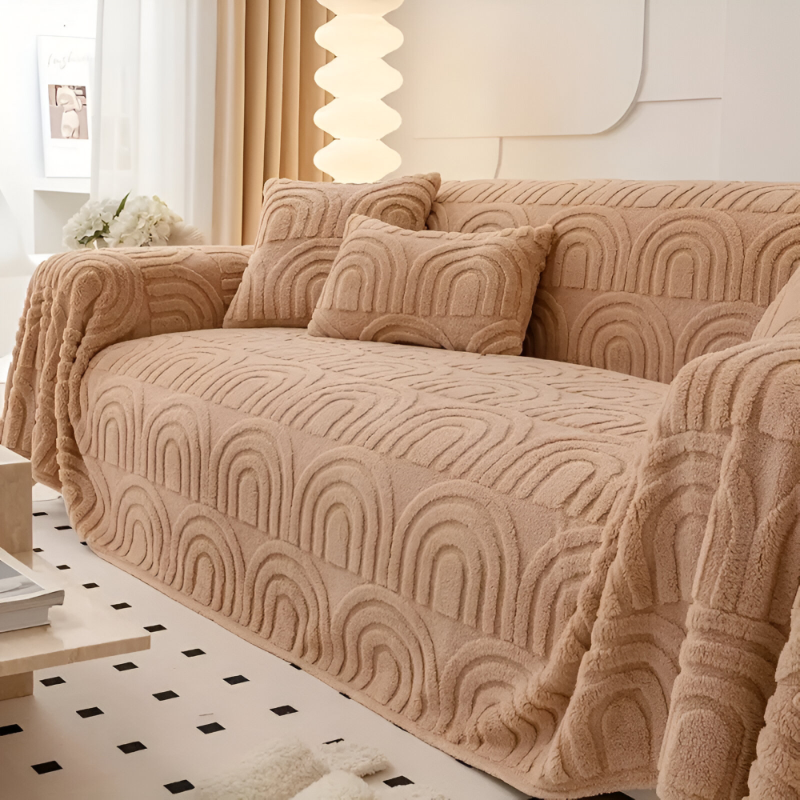 Sofabezug mit Bogenmuster – Vielseitige Jacquard Husse für verschiedene Sofatypen