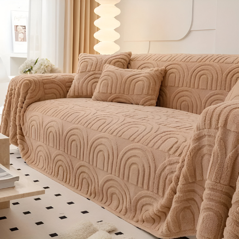 Sofabezug mit Bogenmuster – Vielseitige Jacquard Husse für verschiedene Sofatypen