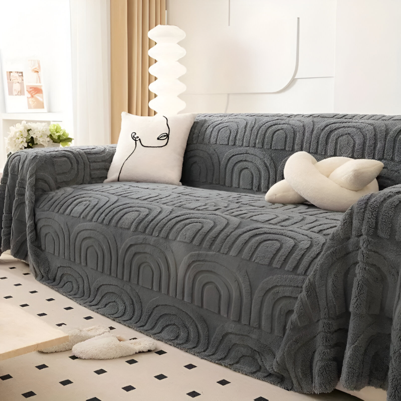 Sofabezug mit Bogenmuster – Vielseitige Jacquard Husse für verschiedene Sofatypen
