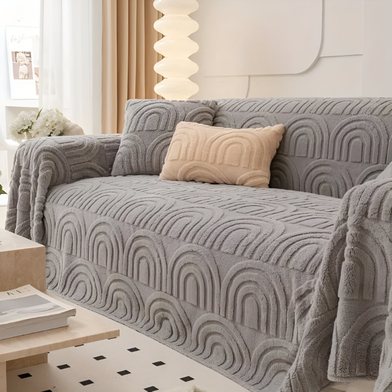 Sofabezug mit Bogenmuster – Vielseitige Jacquard Husse für verschiedene Sofatypen