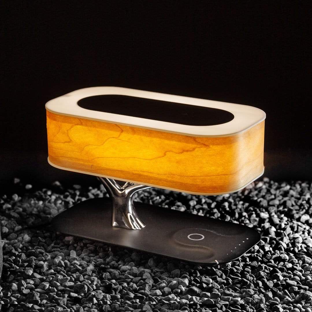 Kabellose LED-Tischlampe mit Bluetooth-Lautsprecher und Wireless Charger