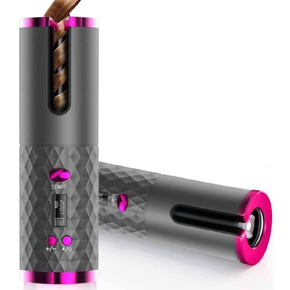 Kabelloser Lockenstab mit automatischer Rotation für Damen – Tourmalin-Keramik Haarstyler