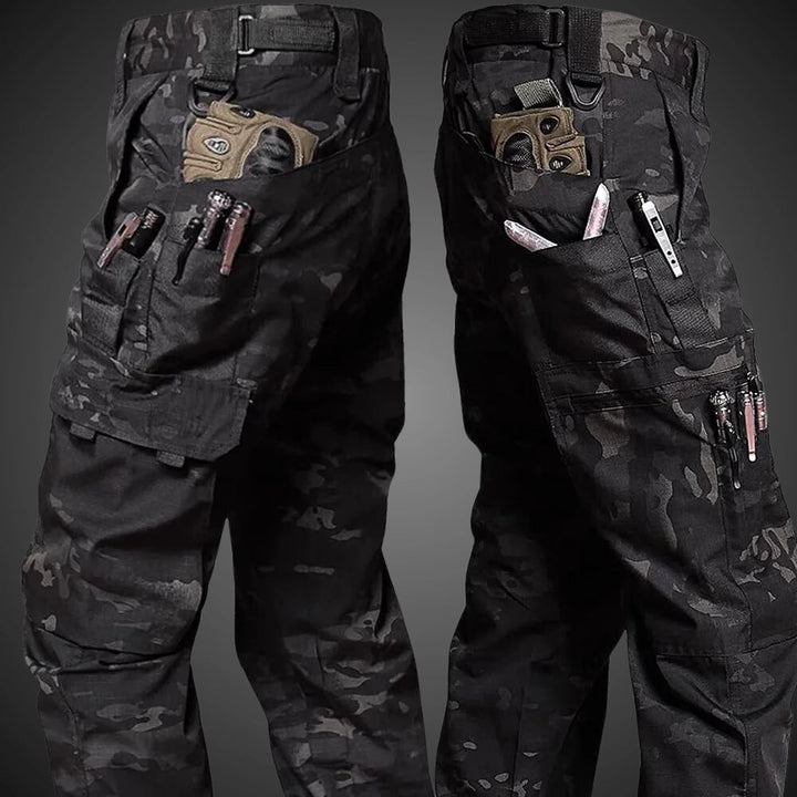 Herren Cargo Hose Mit Camo Muster Und Mehreren Taschen
