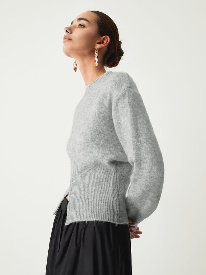 Damen Pullover Mit Halbreißverschluss