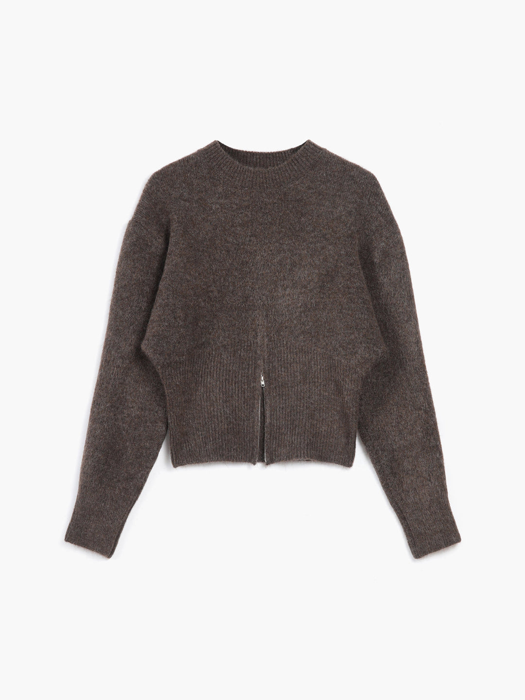 Damen Pullover Mit Halbreißverschluss