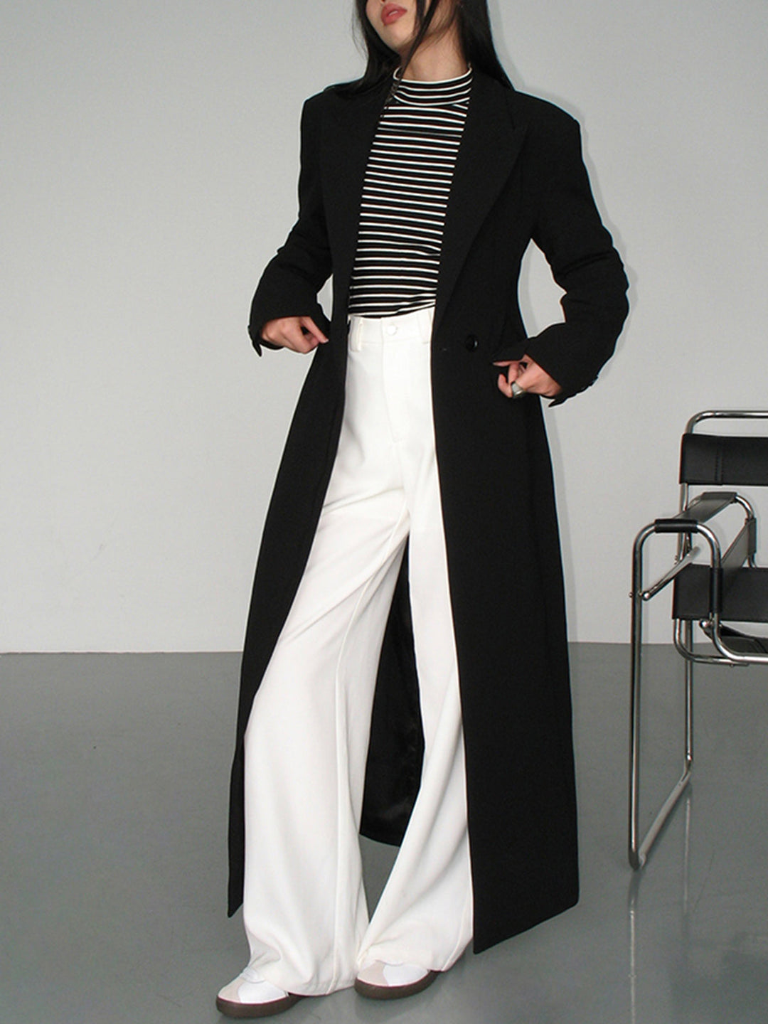 Damen Blazer Mantel Mit Struktur Und Elegantem Schnitt