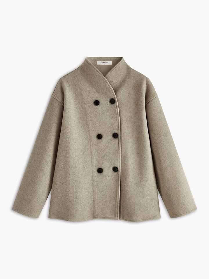 Damen Kurzjacke Mit Doppelreihe Und Modernem Schnitt