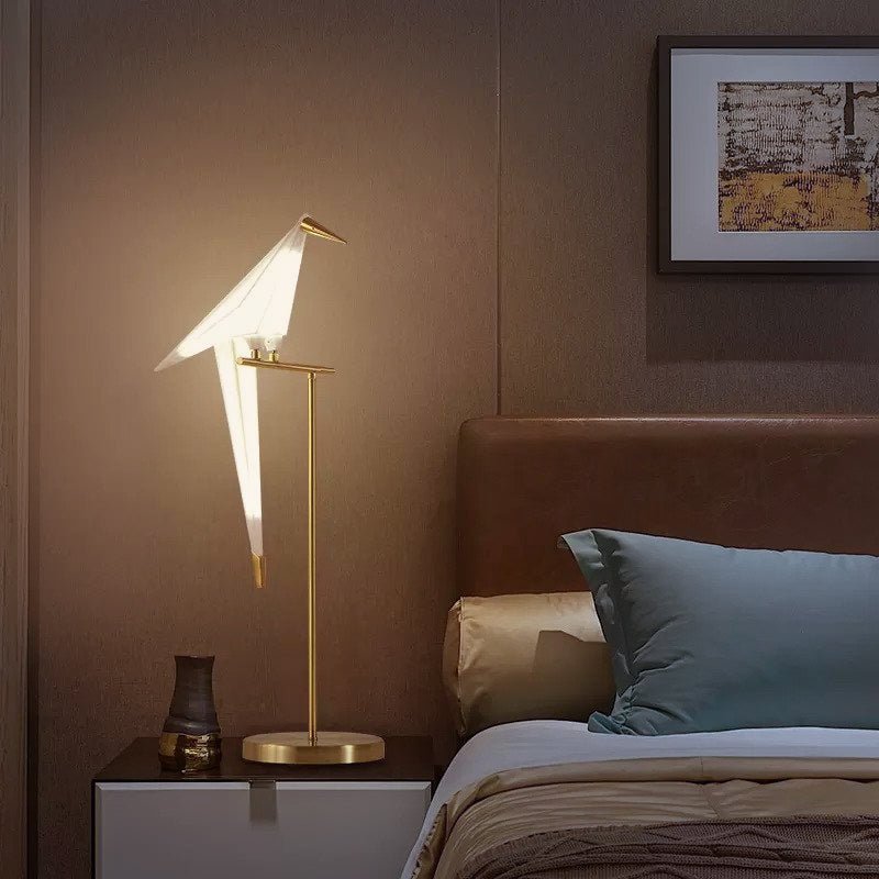 Magnetische LED-Vogellampe im Origami-Stil