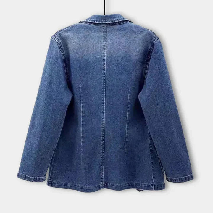 Damen Denimblazer Mit Figurbetontem Schnitt