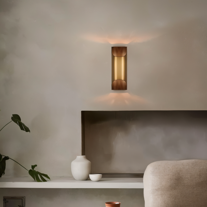 LED Wandleuchte Kupfer – Moderne Up & Down Wandlampe für Wohnräume