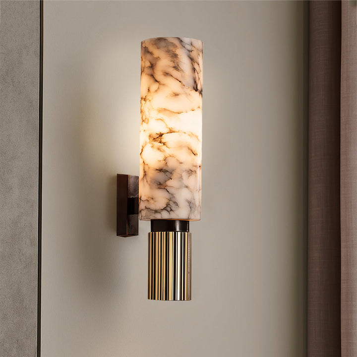 Wandleuchte aus Kupfer und Stein mit modernem Design