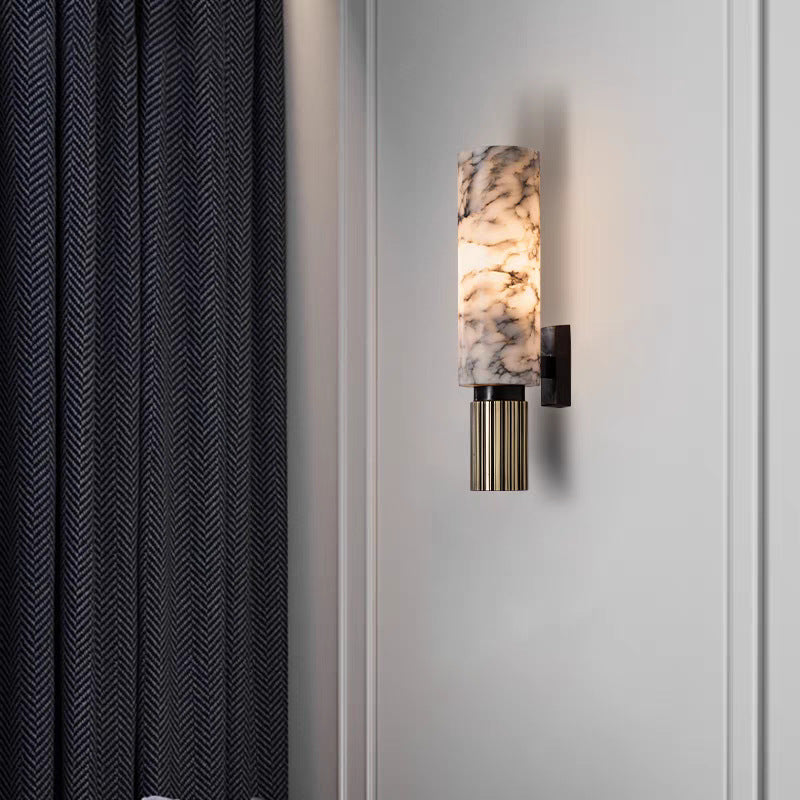 Wandleuchte aus Kupfer und Stein mit modernem Design