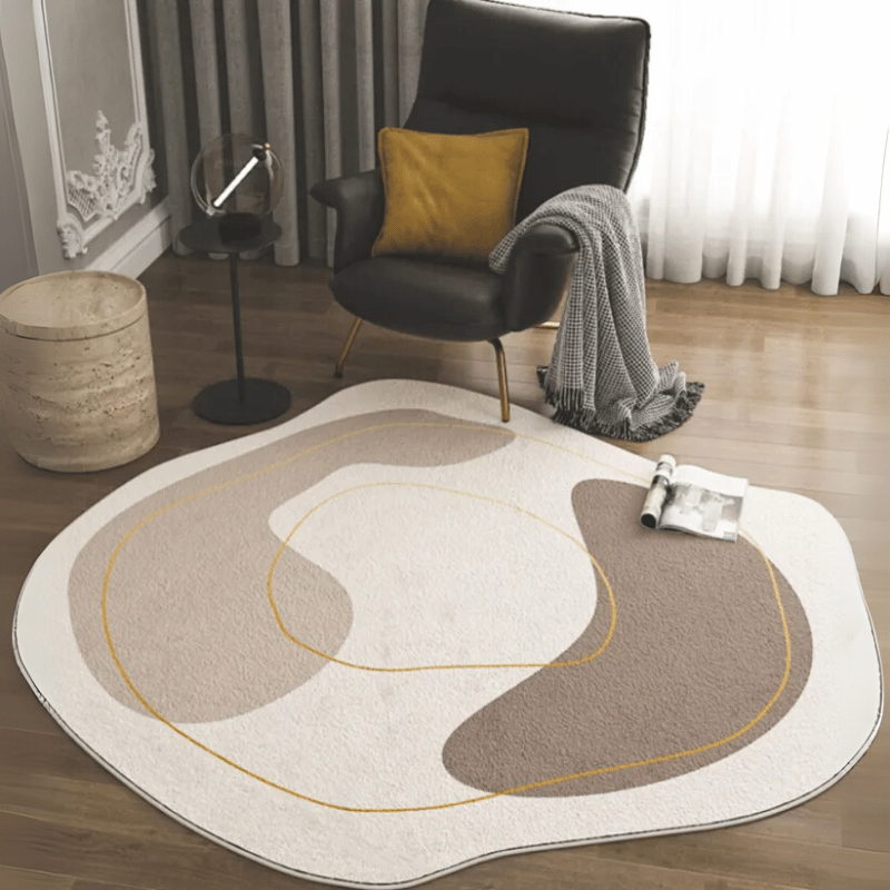 Runder Teppich – Modernes geometrisches Design für stilvolle Räume