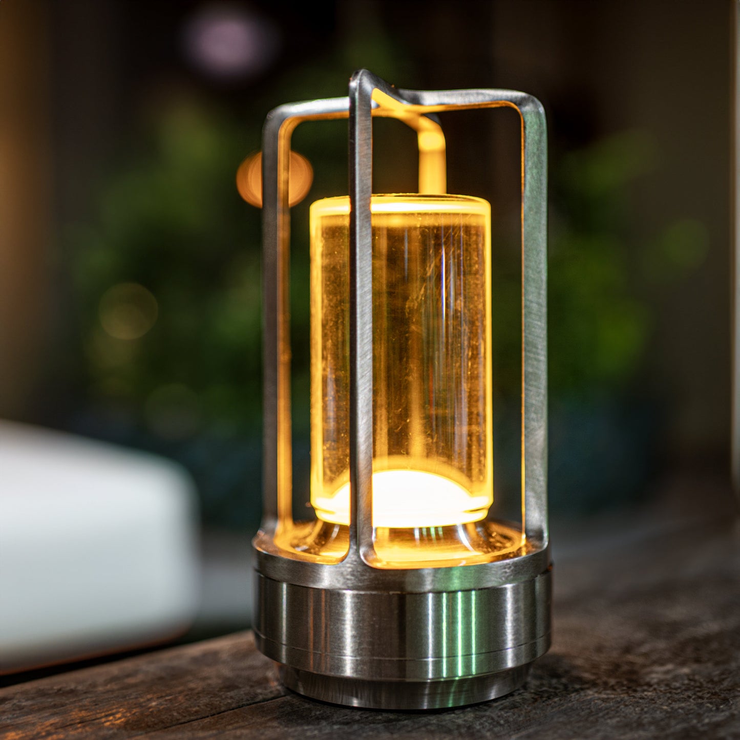 Kristall LED Tischlampe mit Touch-Dimmer & USB – Wiederaufladbar, Wasserdicht & 3 Lichtfarben