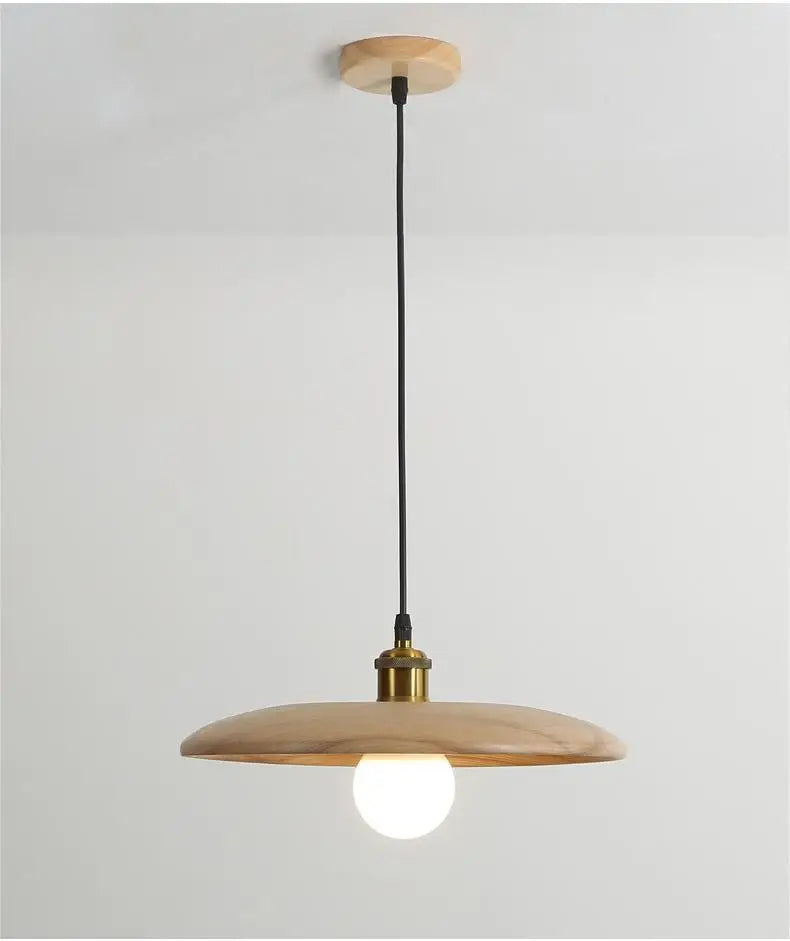 Künstlerische Holz-Pendelleuchte mit warmem LED-Licht – Eichenoptik & Modernes Design
