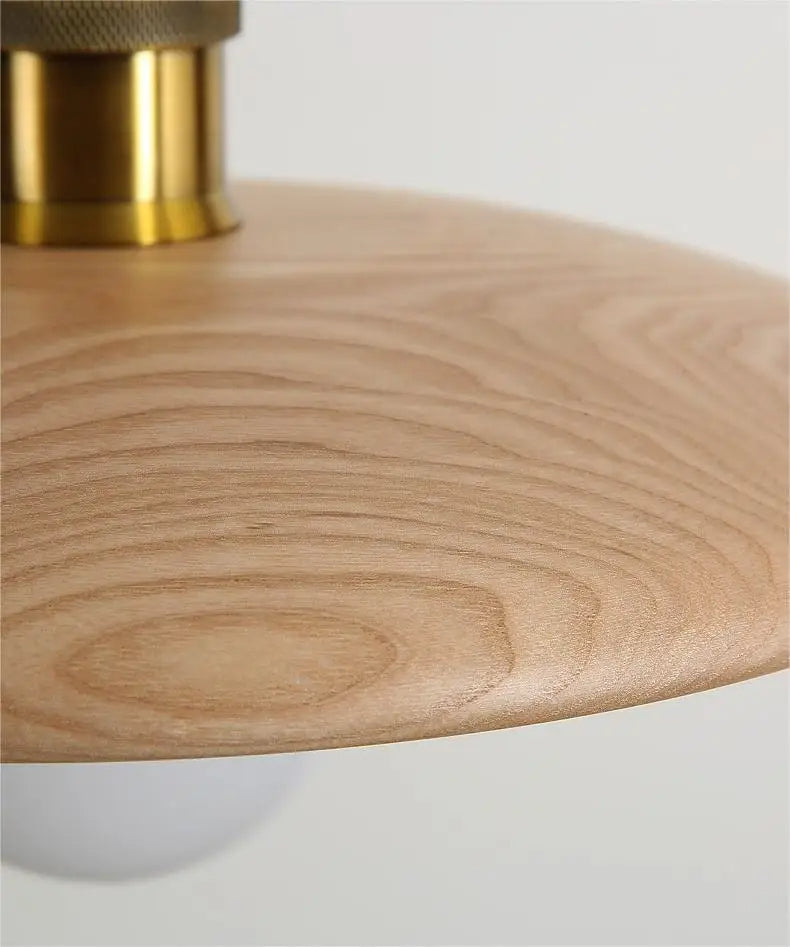 Künstlerische Holz-Pendelleuchte mit warmem LED-Licht – Eichenoptik & Modernes Design