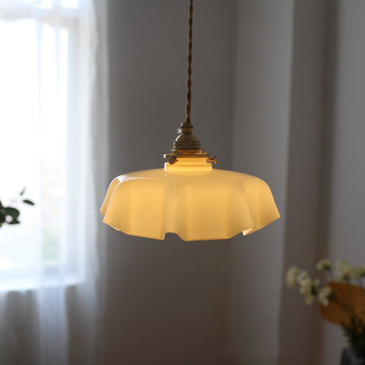 Draped Flower Glas-Decken- und Pendelleuchte im Retro-Stil