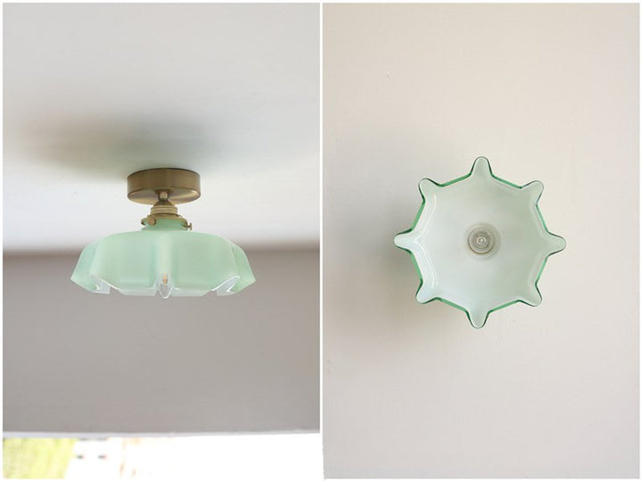 Draped Flower Glas-Decken- und Pendelleuchte im Retro-Stil