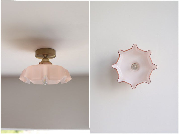 Draped Flower Glas-Decken- und Pendelleuchte im Retro-Stil