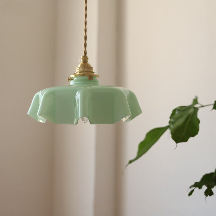 Draped Flower Glas-Decken- und Pendelleuchte im Retro-Stil