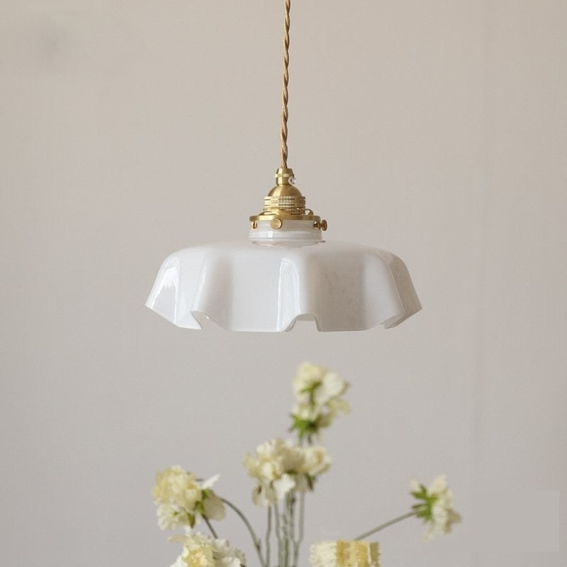 Draped Flower Glas-Decken- und Pendelleuchte im Retro-Stil