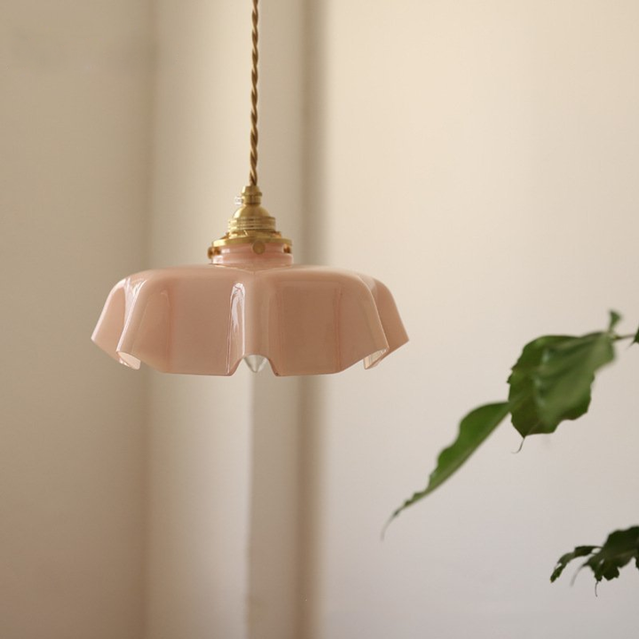 Draped Flower Glas-Decken- und Pendelleuchte im Retro-Stil